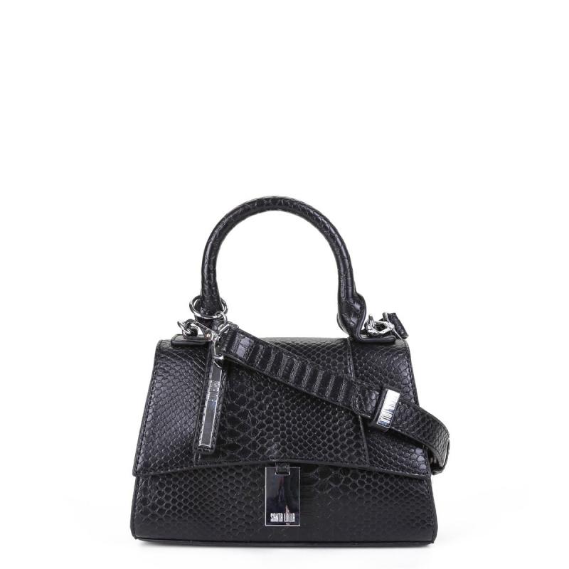 Bolsa Santa Lolla Cobra Tote Transversal Feminina - Preto